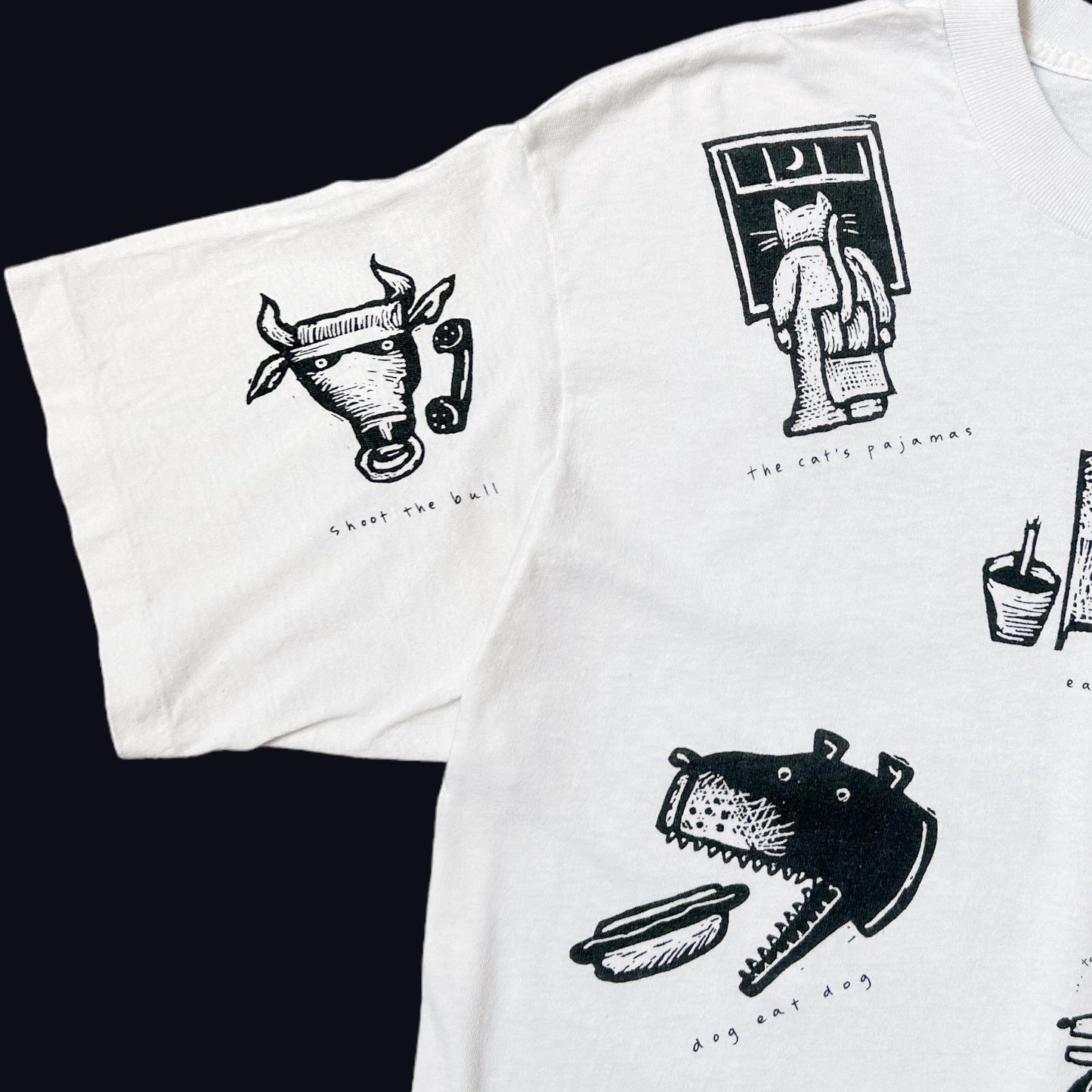 90s Vintage Animal Phrase Jokes T-shirt
