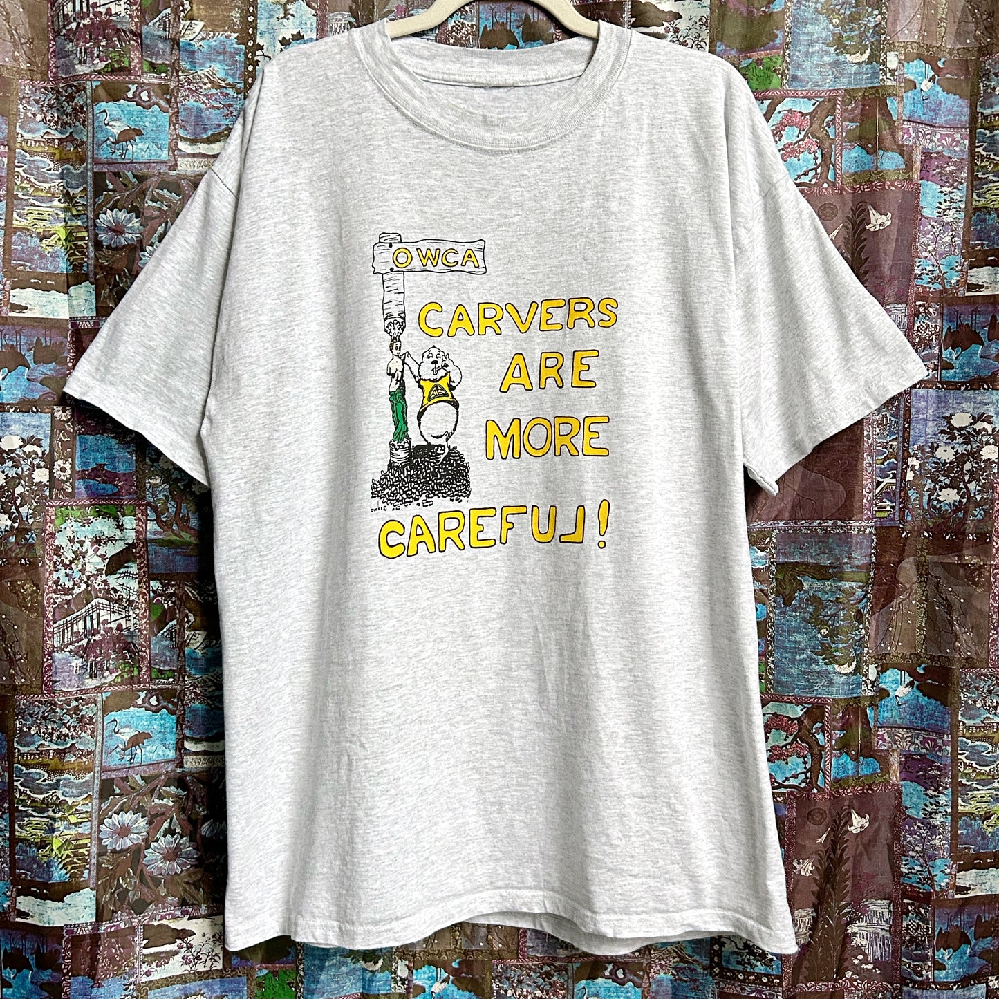 90s Vintage “OWCA Carvers are more Careful” T-shirt