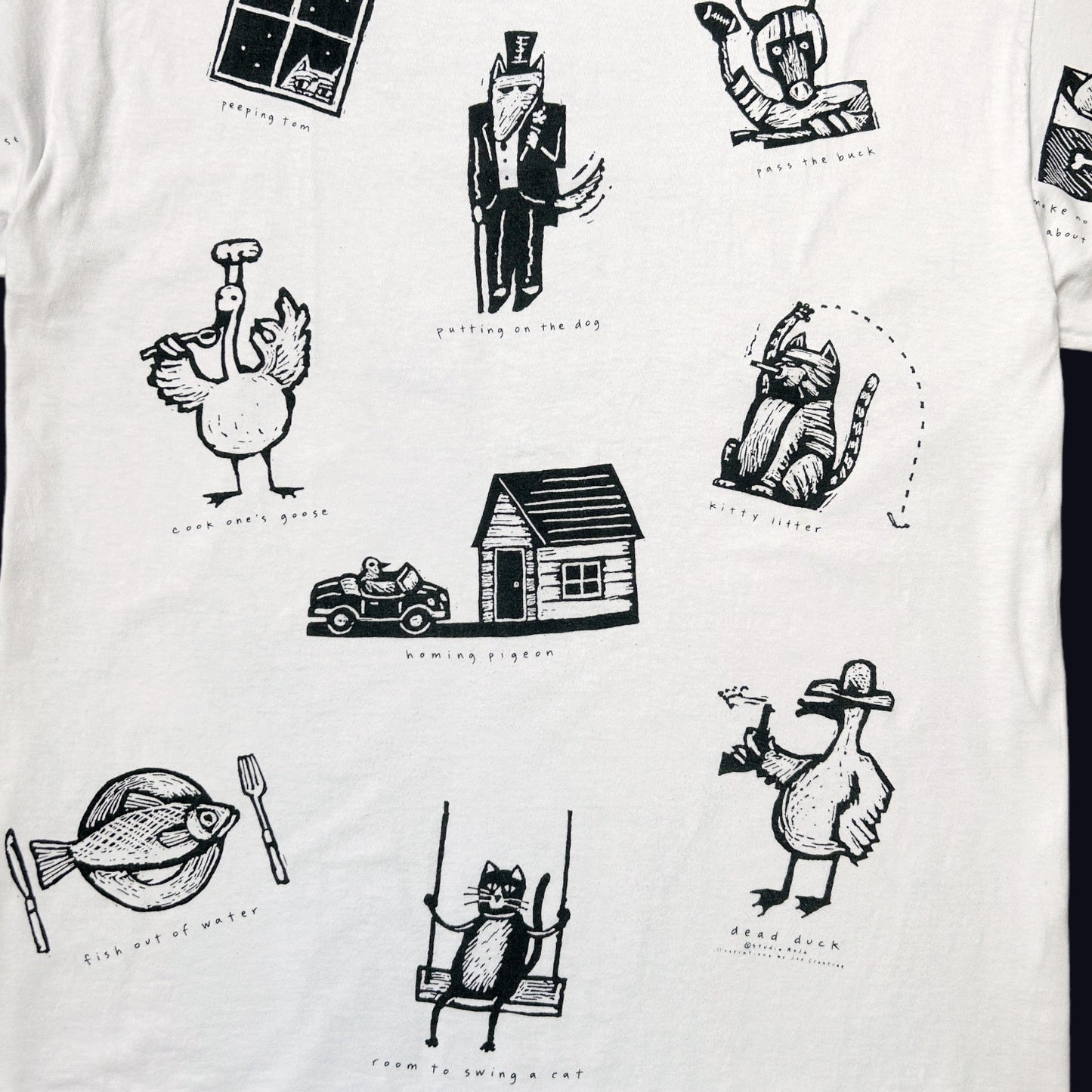 90s Vintage Animal Phrase Jokes T-shirt