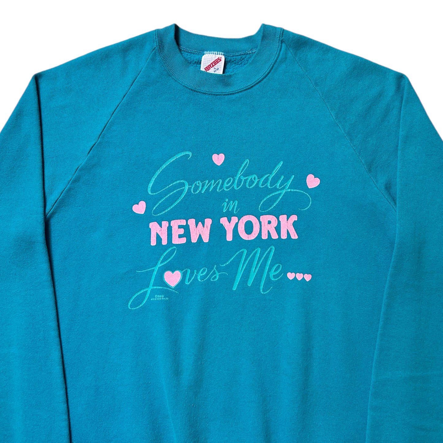80s Vintage “Somebody in New York Loves Me” sweatshirt.