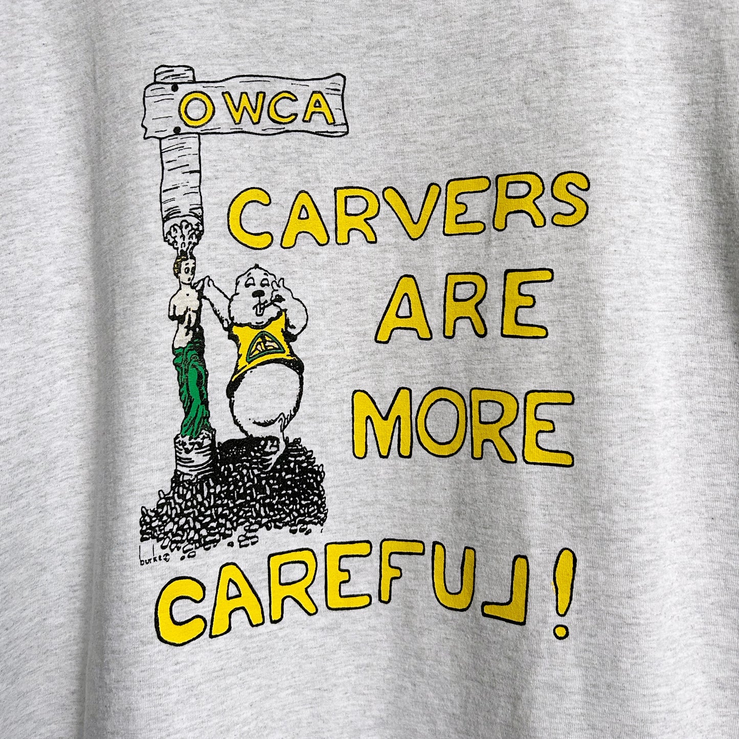 90s Vintage “OWCA Carvers are more Careful” T-shirt