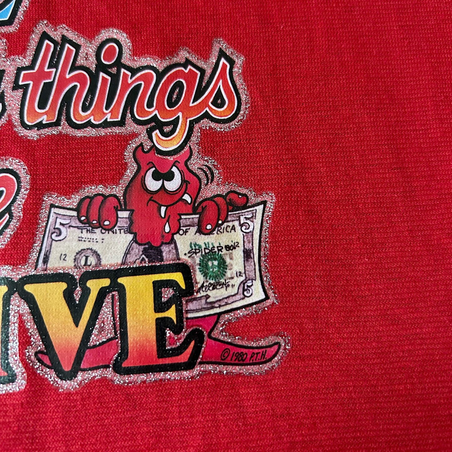 80s Vintage “Best Things in Life are Free” Ringer Tee