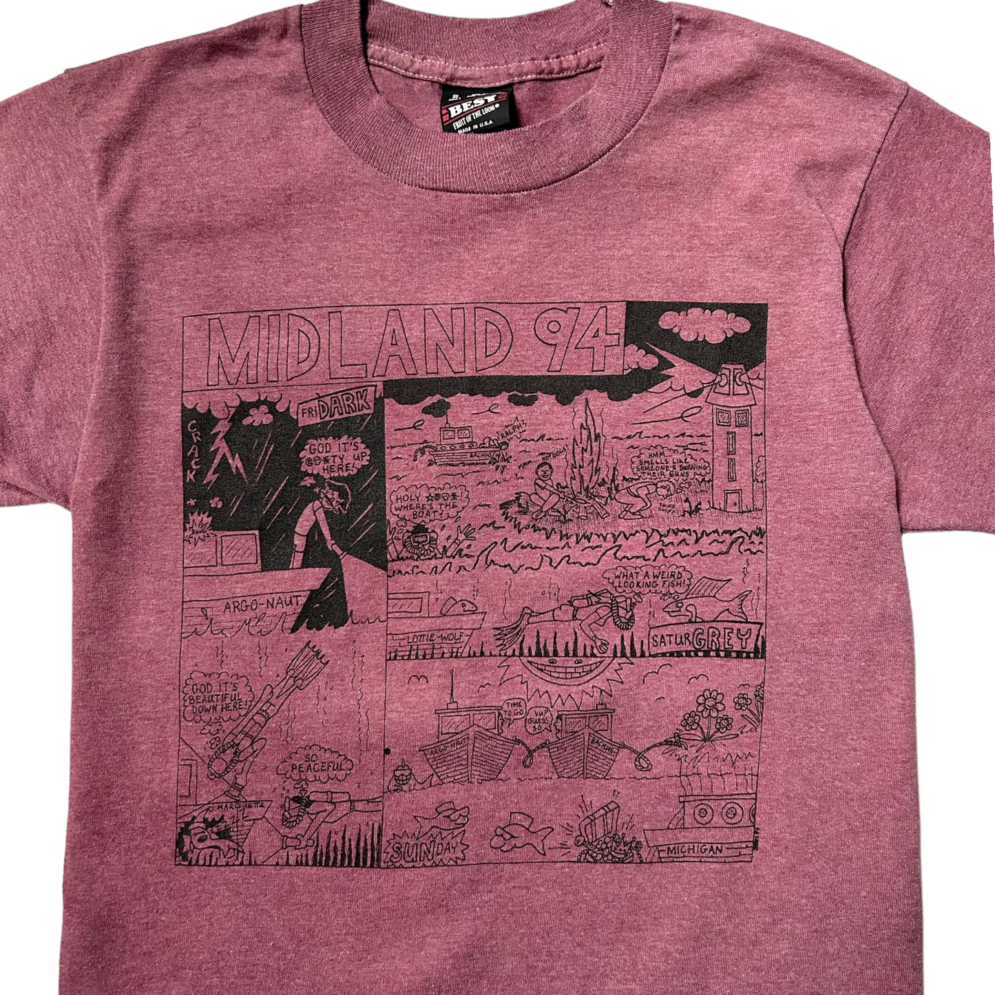 90s Vintage Scuba Comic T-shirt