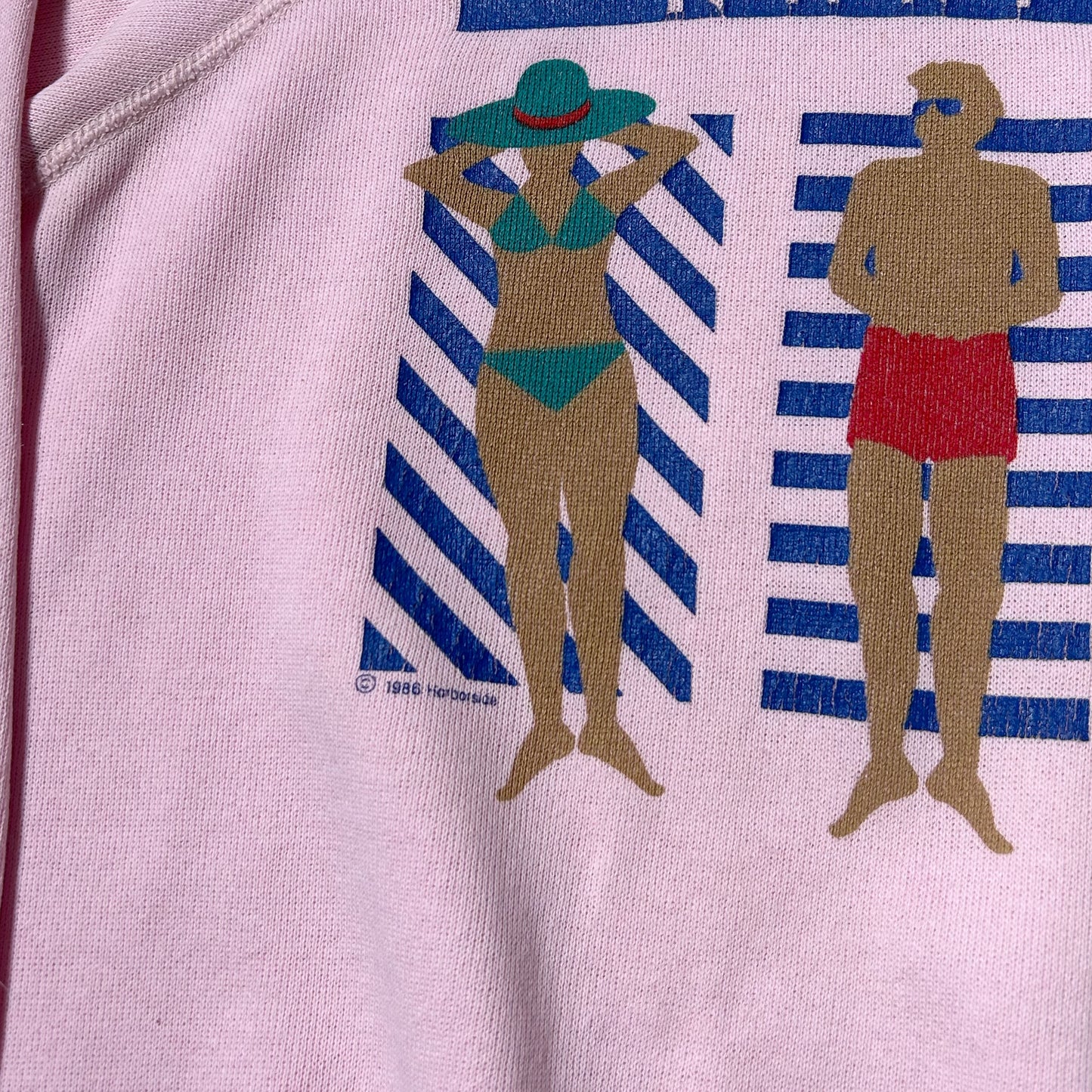 80s Vintage Sunbathing Nantucket Sweatshirt.