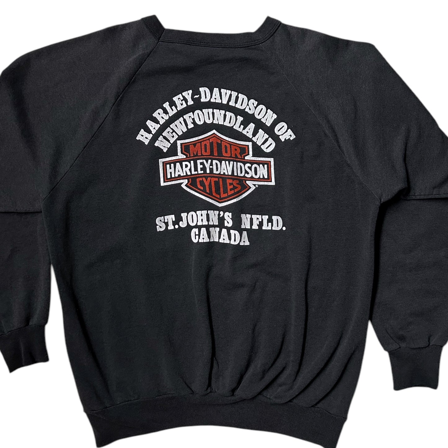 80s Vintage Newfoundland Harley Davidson Sweatshirt.