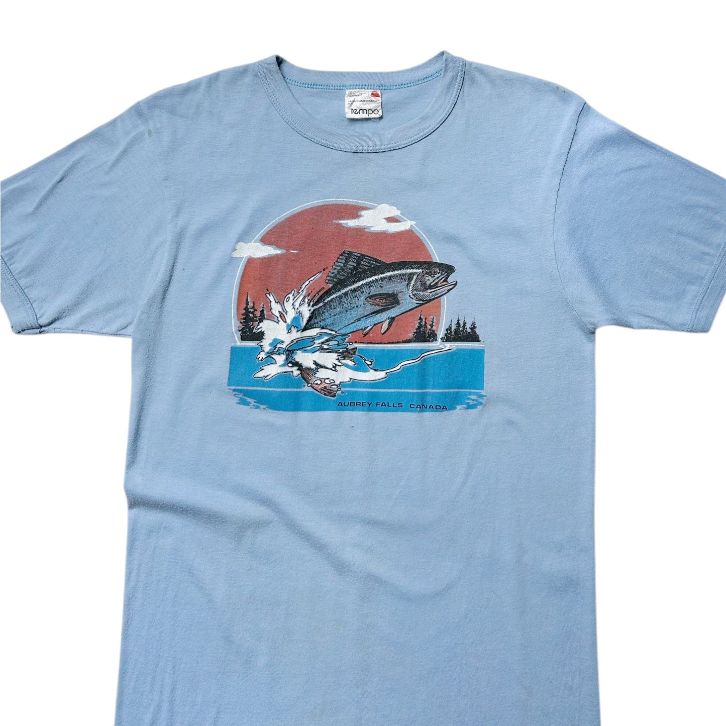 70s Vintage Aubrey Falls Trout T-shirt.