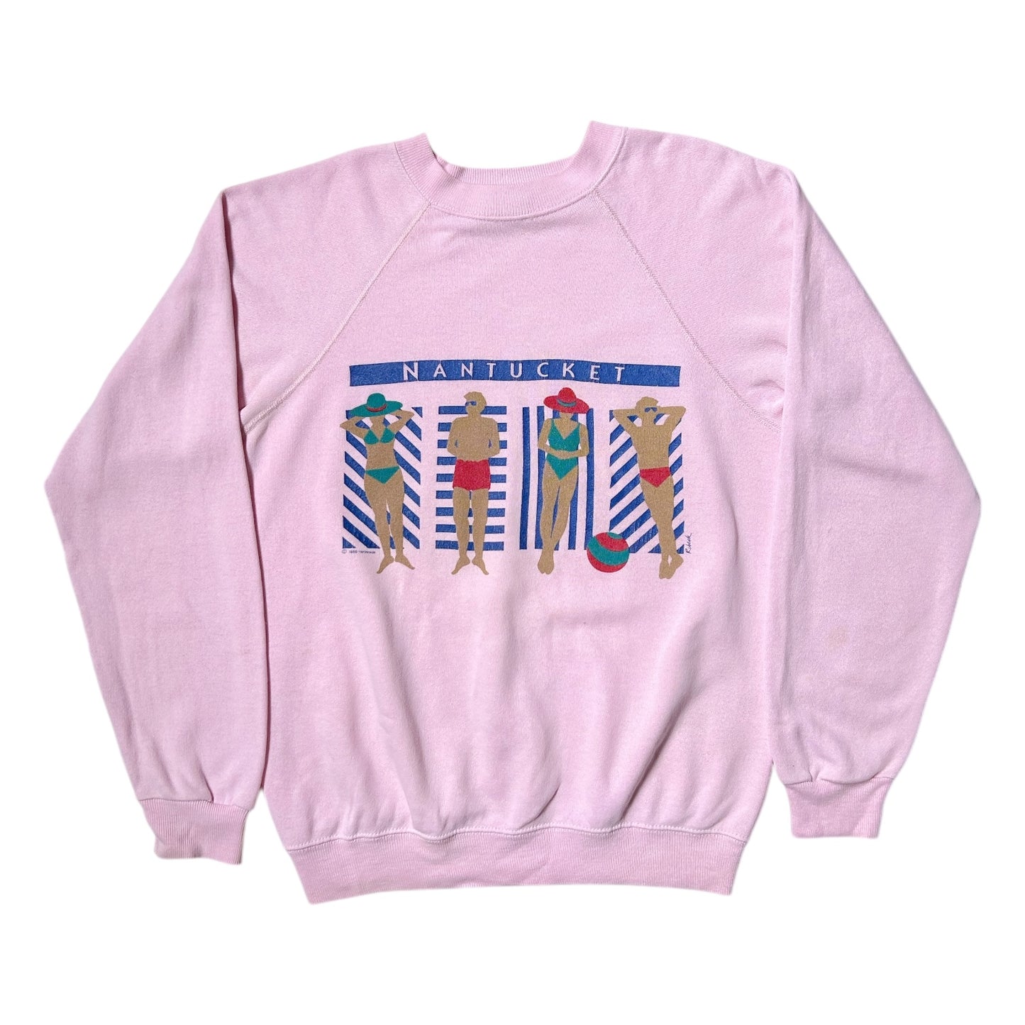 80s Vintage Sunbathing Nantucket Sweatshirt.