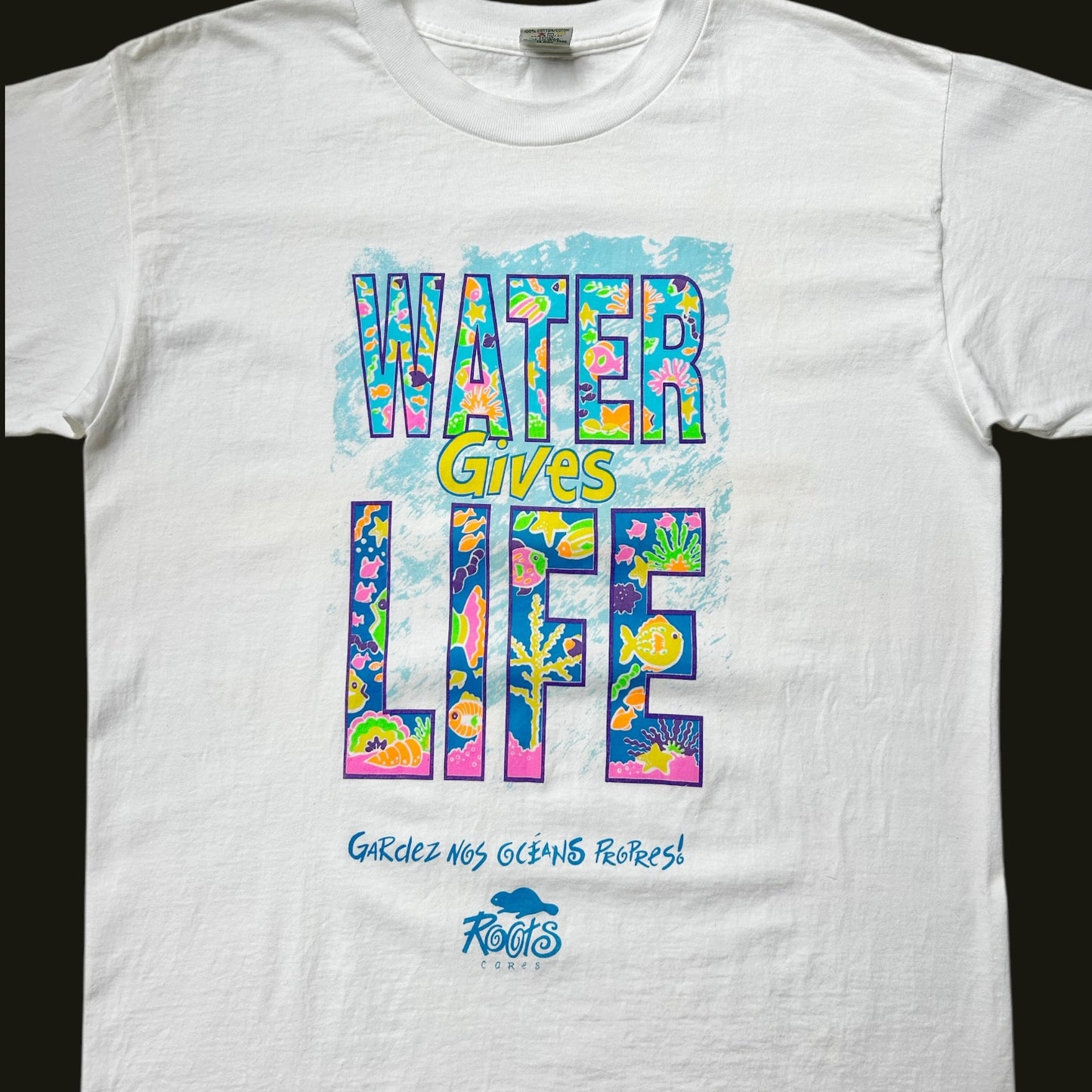 90s Vintage "Water Gives Life" Roots T-shirt.