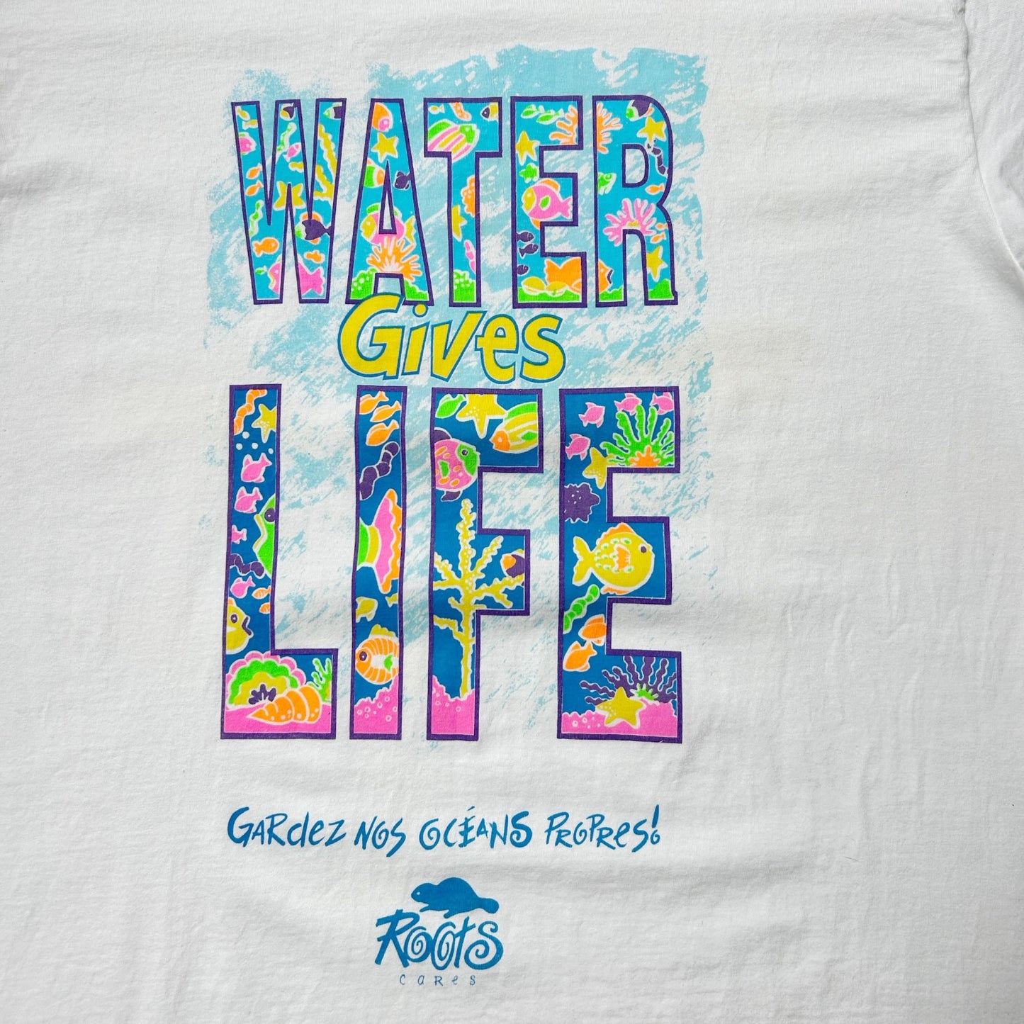 90s Vintage "Water Gives Life" Roots T-shirt.