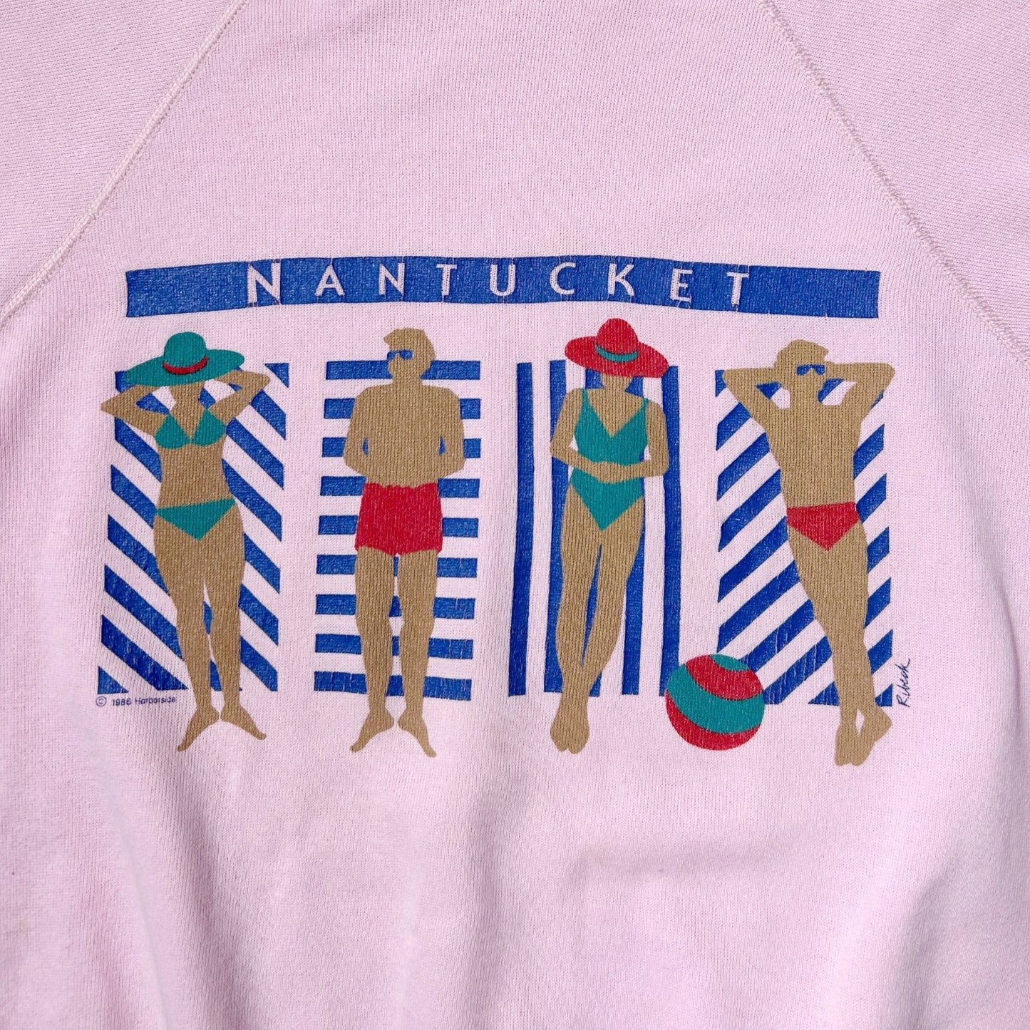 80s Vintage Sunbathing Nantucket Sweatshirt.