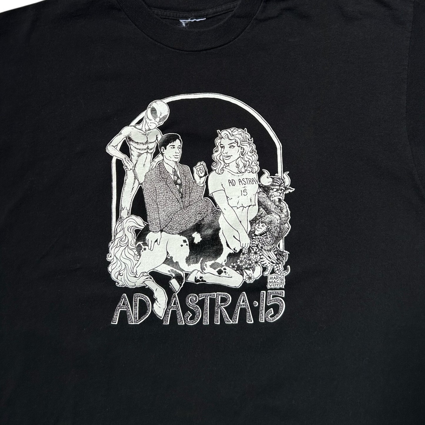 90s Vintage Ad Astra 15 Sci Fi Convention T-shirt.