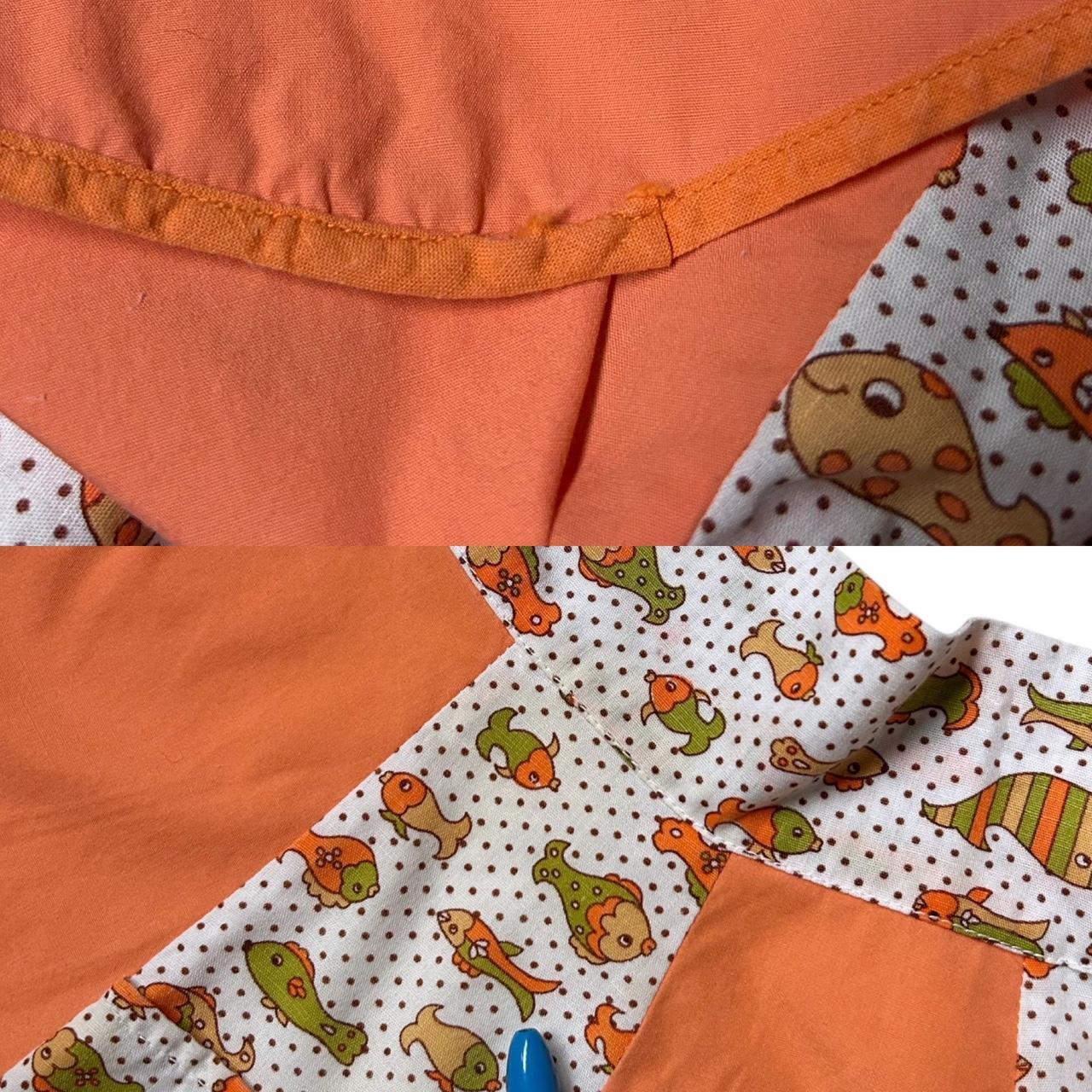 70s vintage fish novelty print apron.