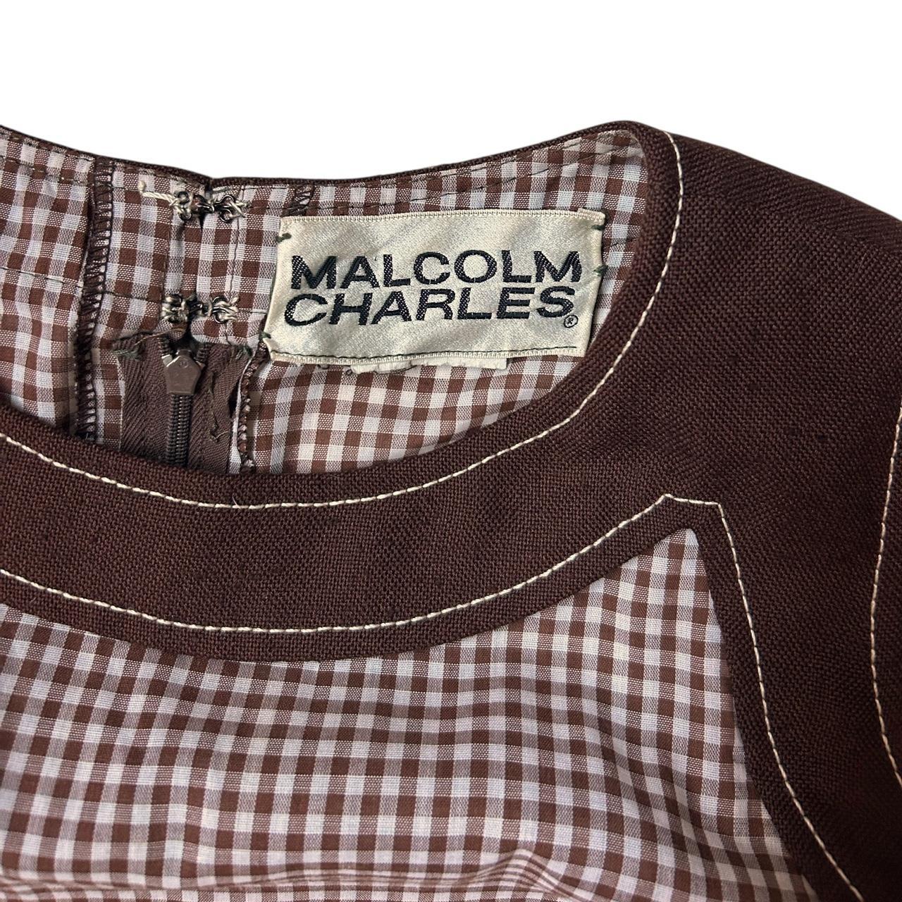 70s Vintage Malcolm Charles gingham dress