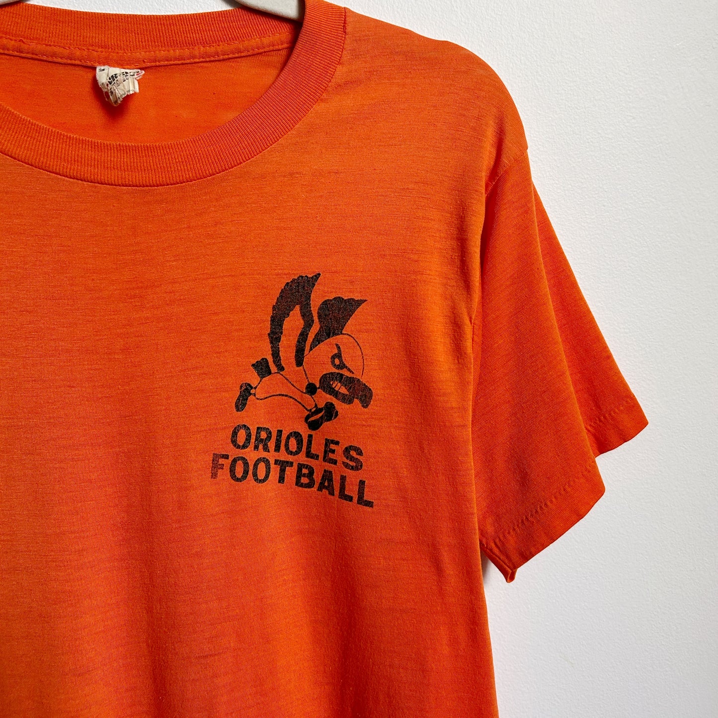 80s Vintage “Orioles Football” T-shirt, Paper Thin