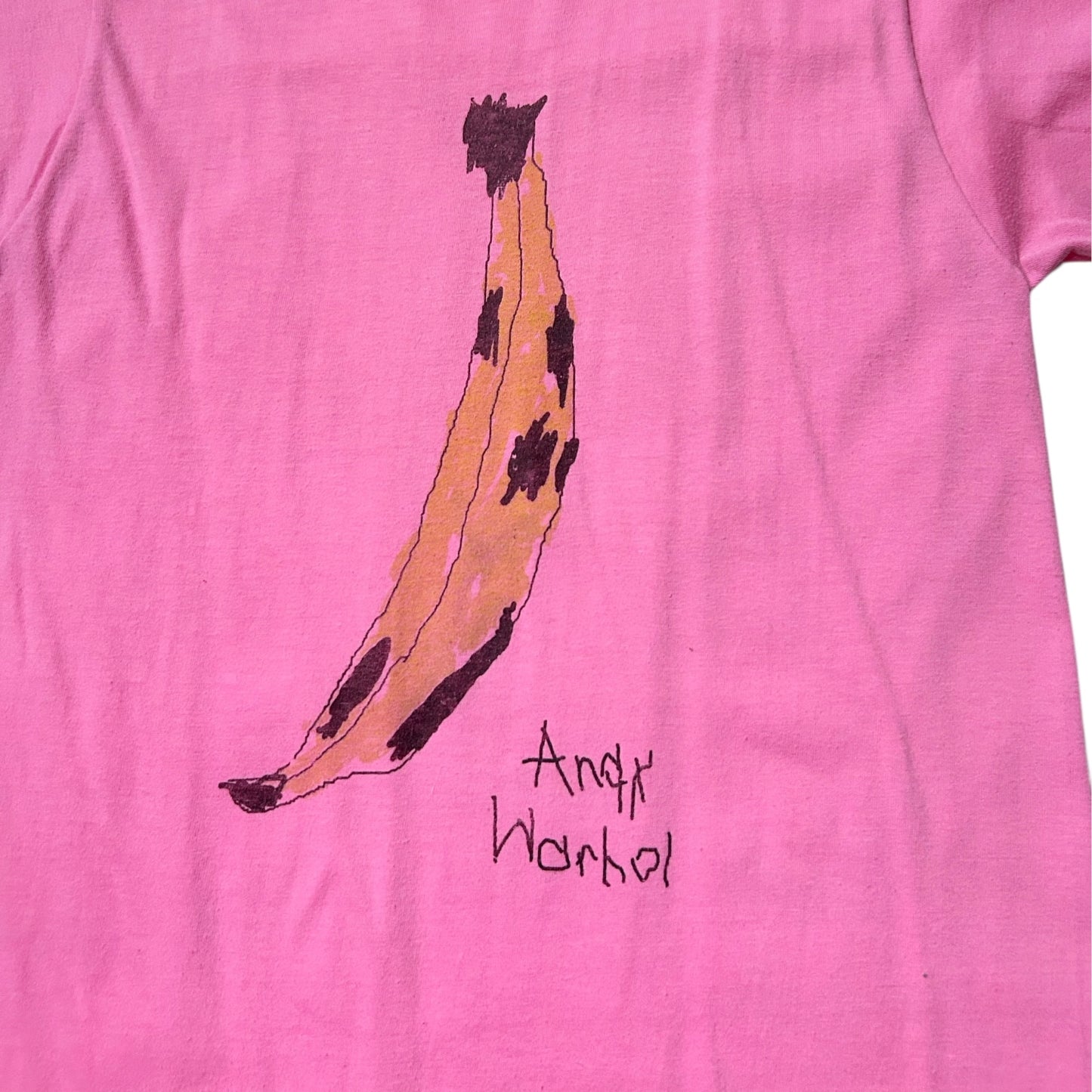 90s Vintage Andy Warhol Banana Scribble T-shirt.