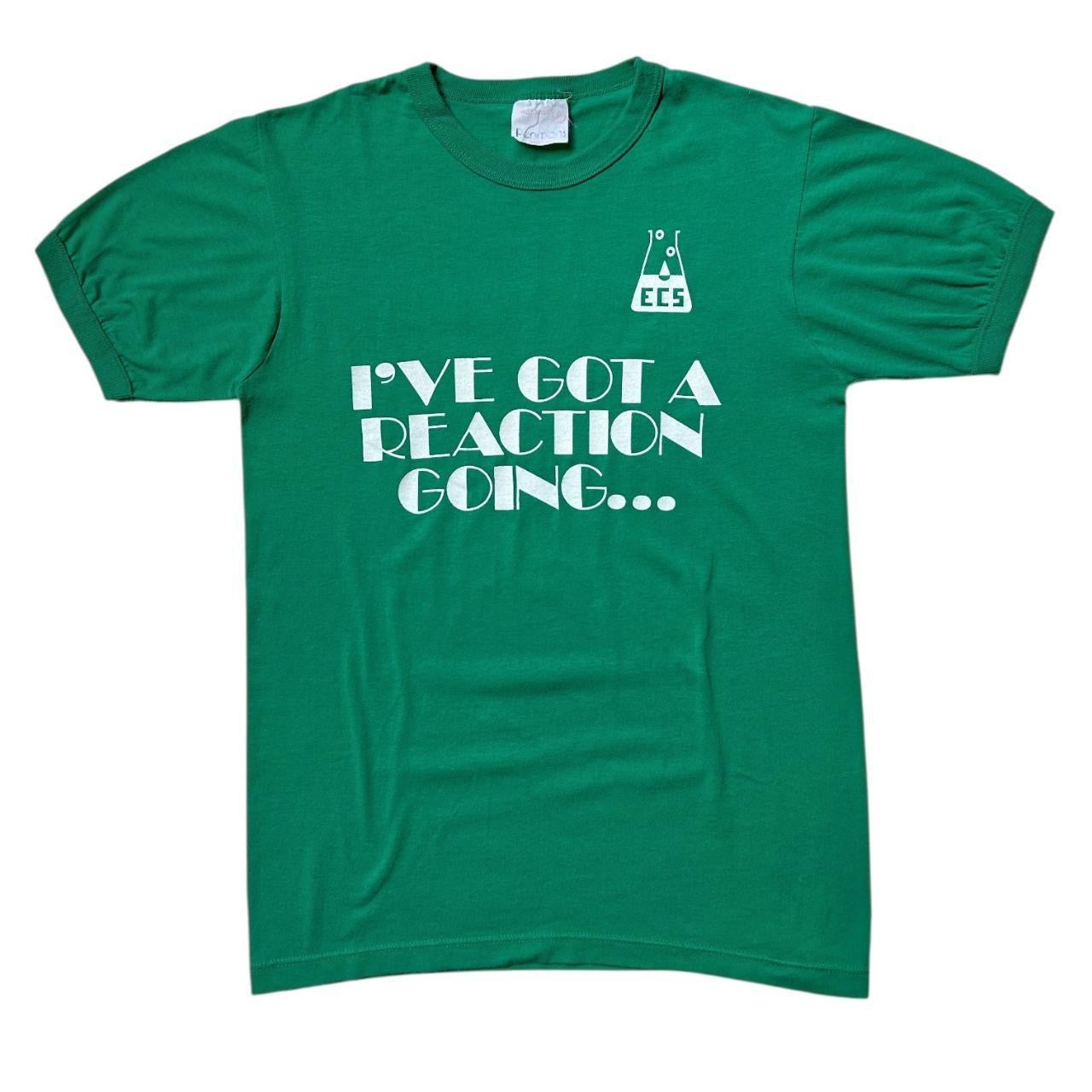 80s Vintage "I've got a reaction going..." Science Experiment t-shirt.