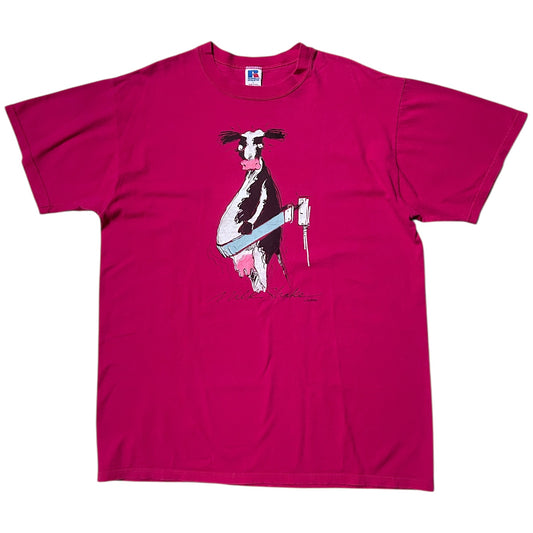 80s Vintage "Milk Shake" Cow Comic T-shirt.
