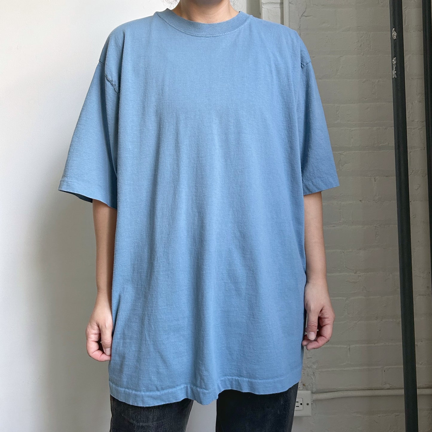 90s Vintage Blue Blank T-shirt