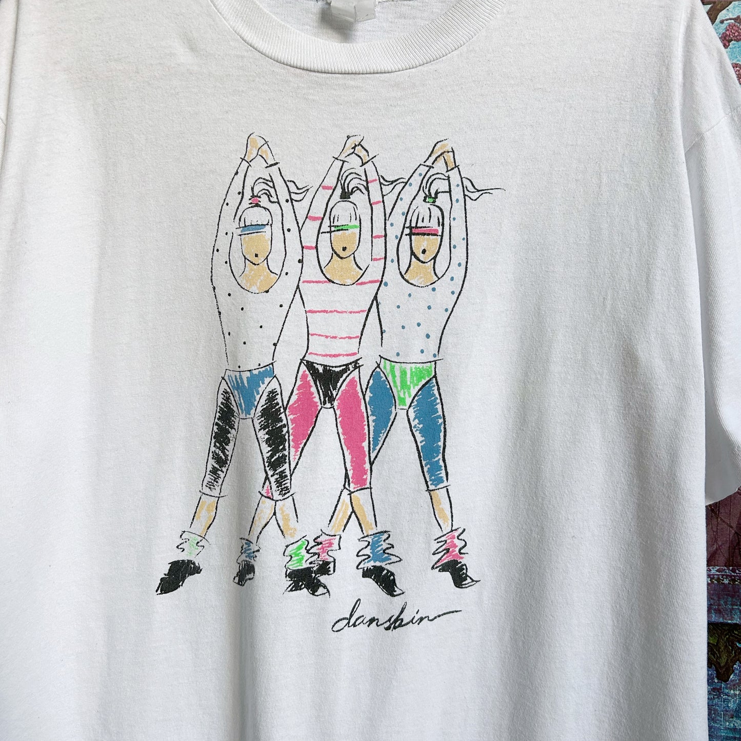 80s Vintage Danskin Workout Girls T-shirt