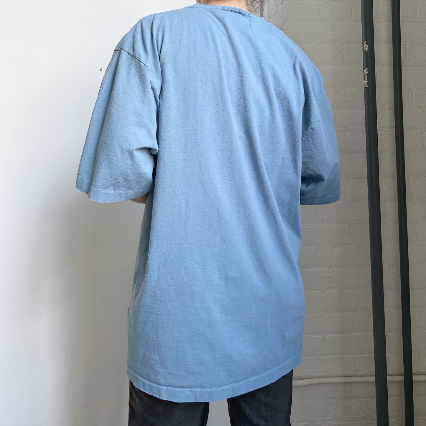 90s Vintage Blue Blank T-shirt