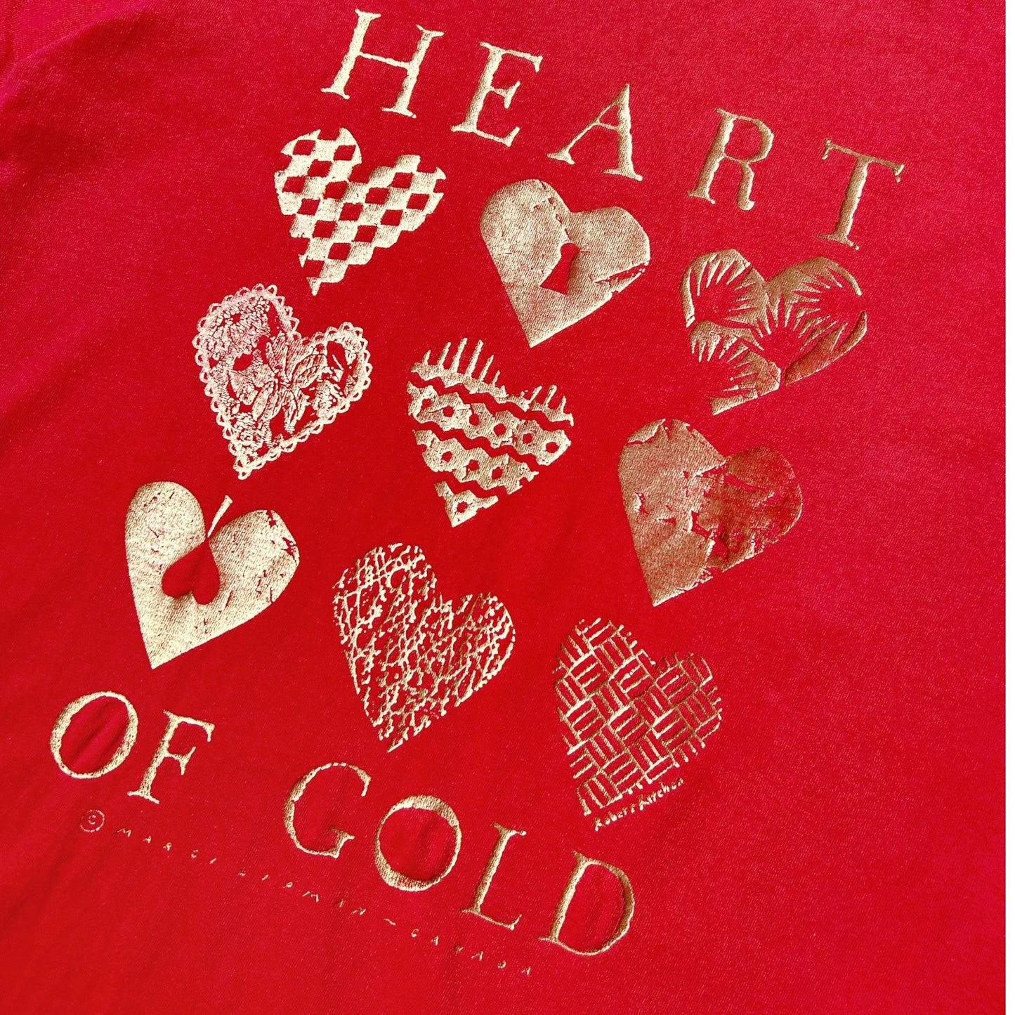 90s Vintage Heart of Gold T-shirt