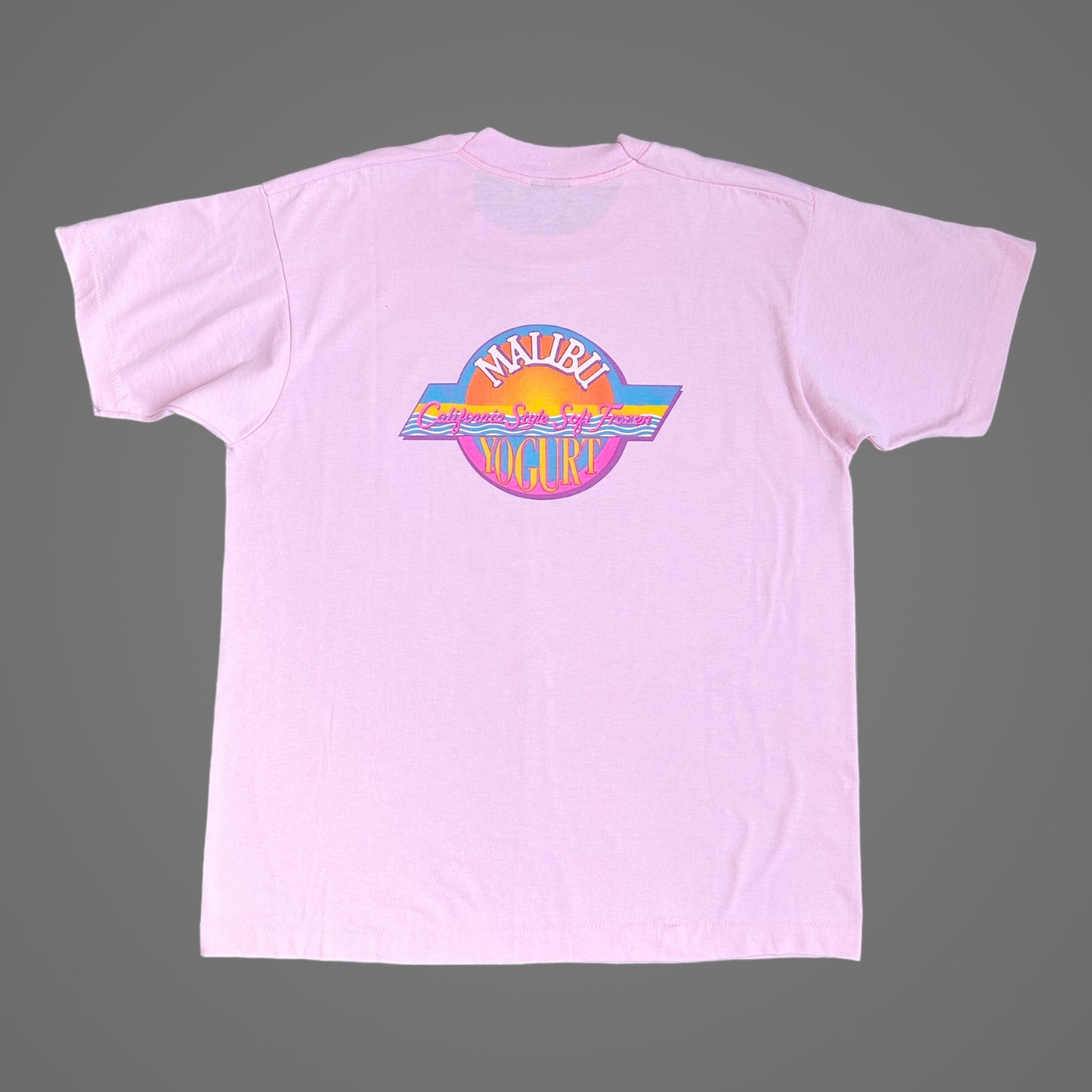 90s Vintage Malibu Yogurt T-shirt; “Treat Yourself”