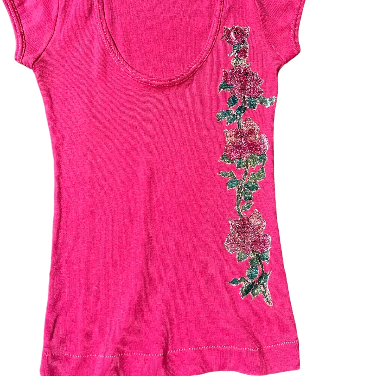 70s vintage fitted rose t-shirt