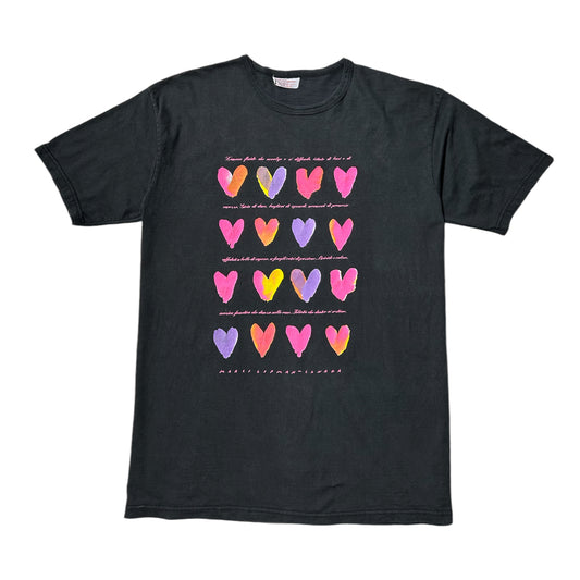 90s Vintage Hearts Art T-shirt