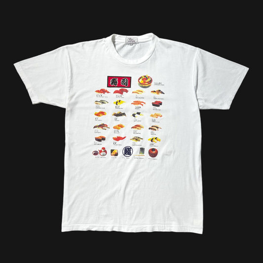 90s Vintage Japan Sushi Menu T-shirt