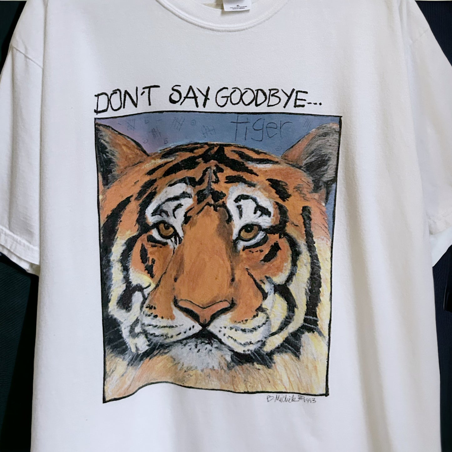 90s Vintage Tiger Art “Don’t Say Goodbye” T-shirt