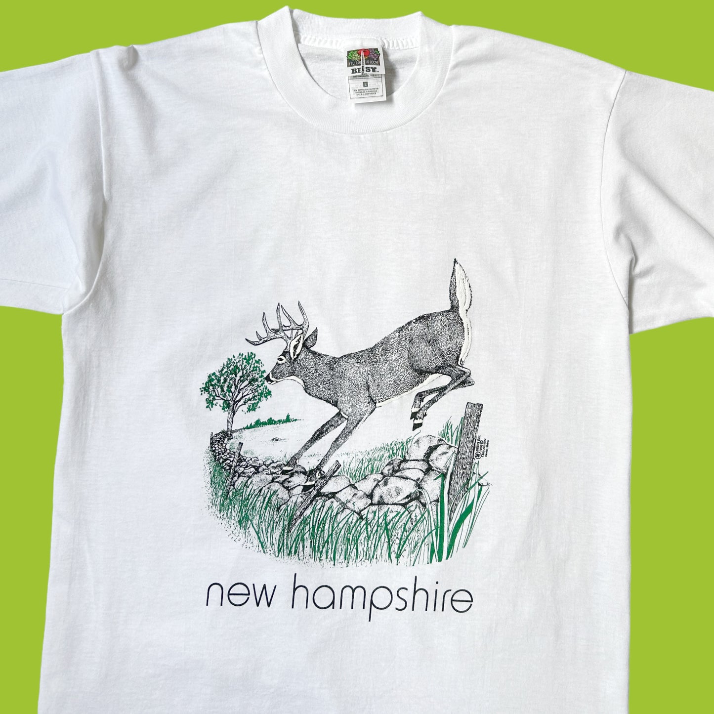 90s vintage New Hampshire Deer T-shirt