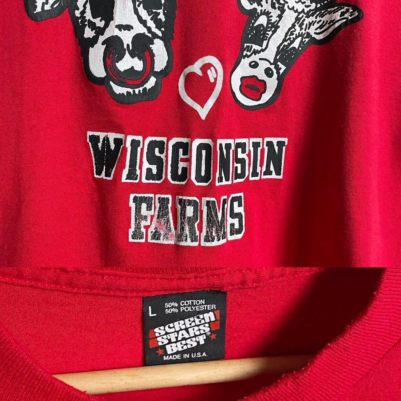 80s vintage Wisconsin Farms Cow T-shirt