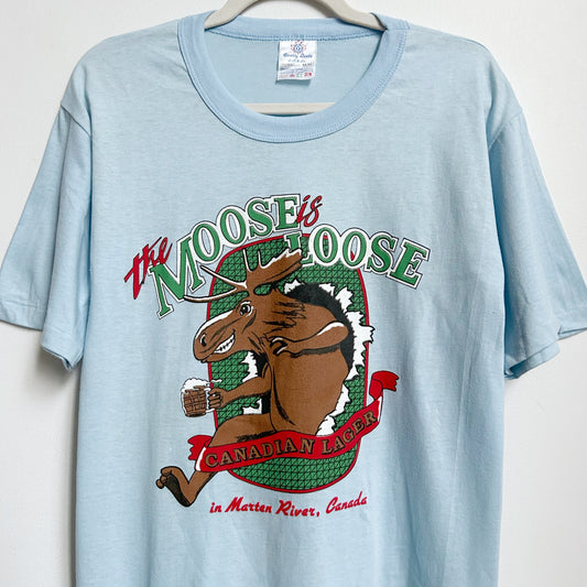 80s Vintage Moosehead Beer T-shirt