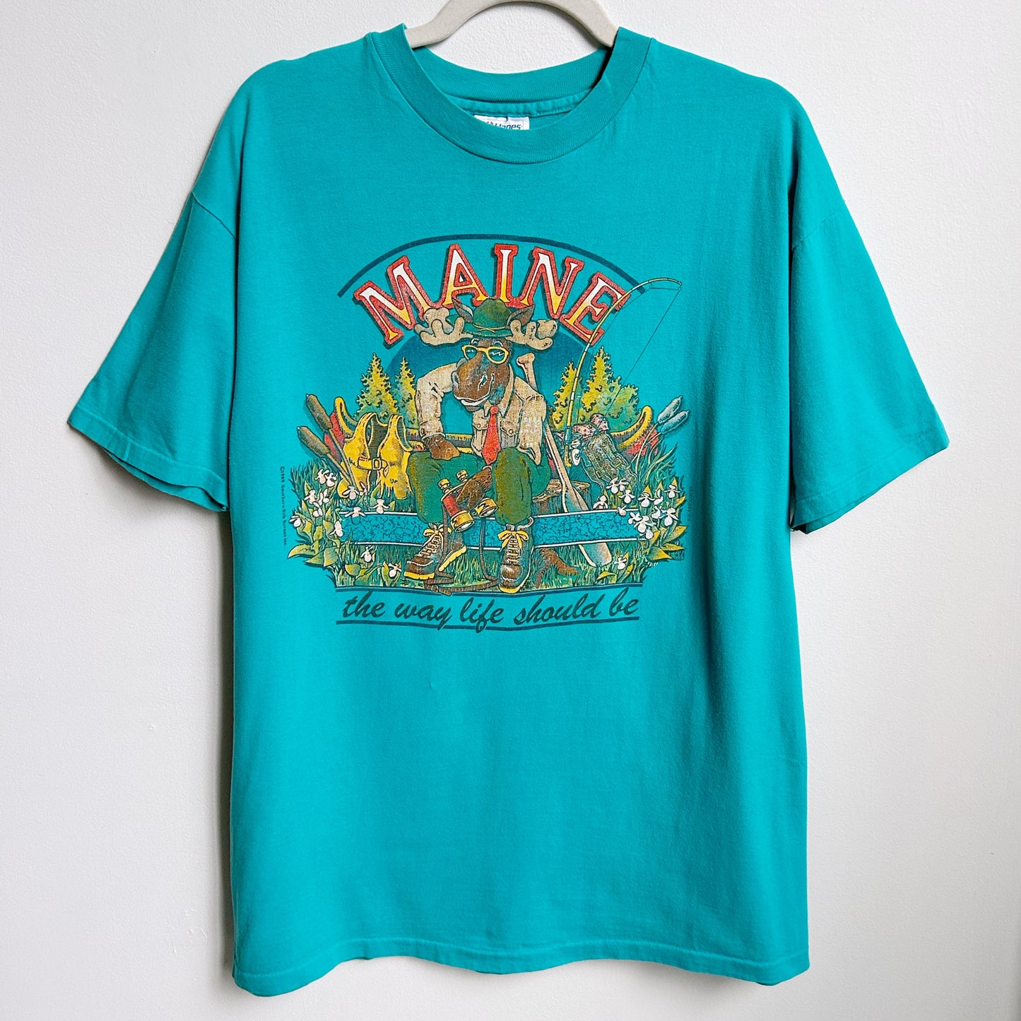 80s Vintage "The way life should be" Maine Moose T-shirt