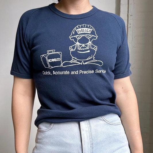 80s Vintage Kobelco Construction T-shirt