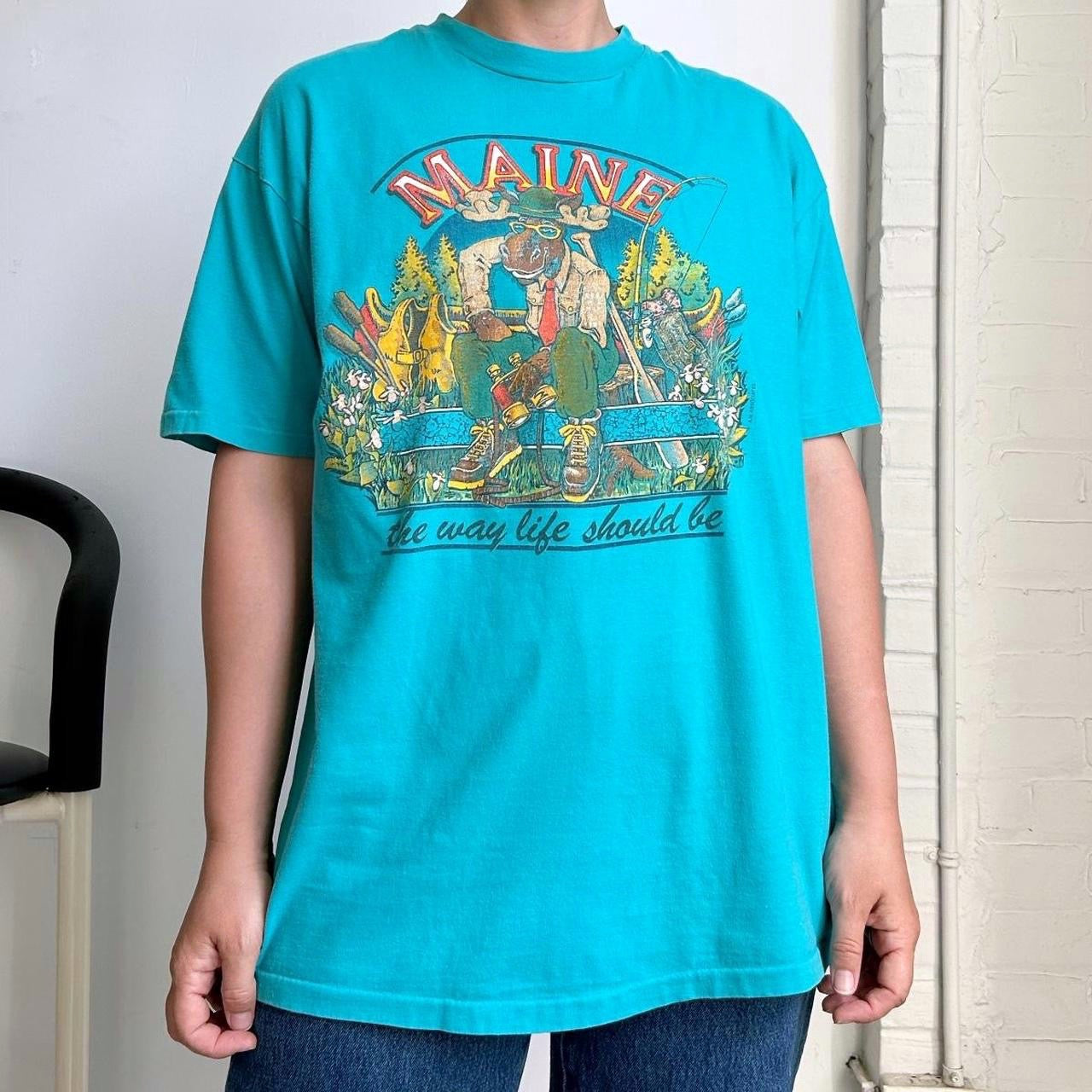 80s Vintage "The way life should be" Maine Moose T-shirt