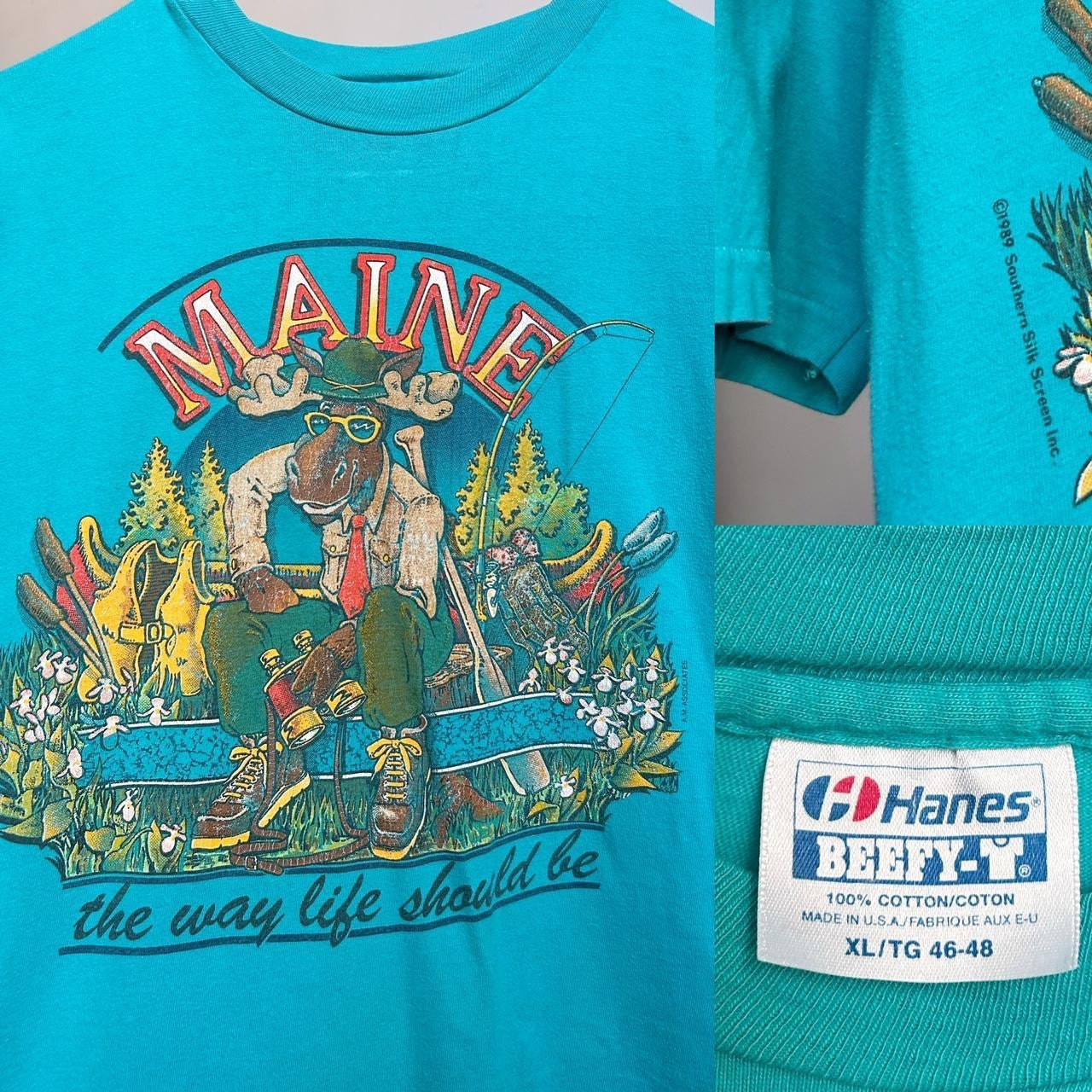 80s Vintage "The way life should be" Maine Moose T-shirt