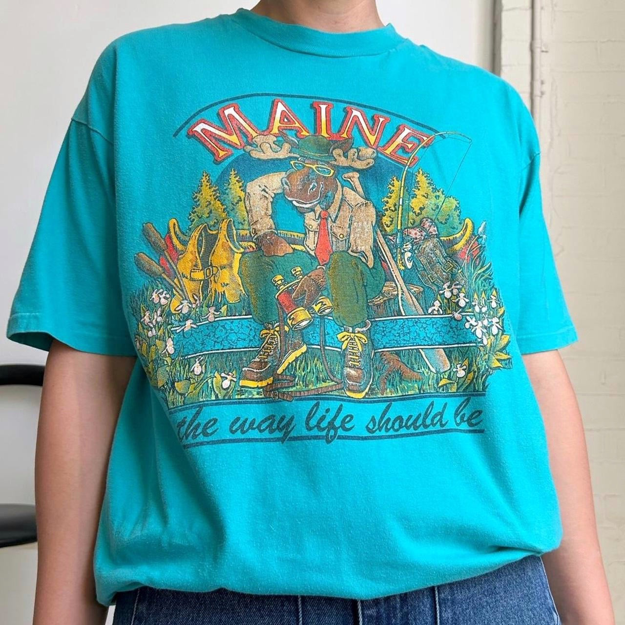 80s Vintage "The way life should be" Maine Moose T-shirt