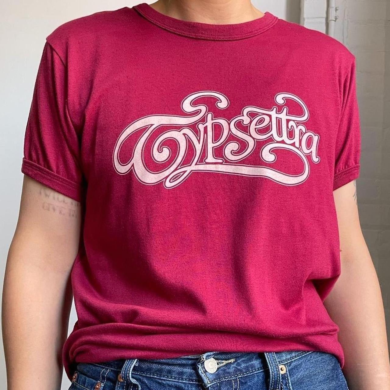 70s Vintage Typsettra Font Design T-shirt