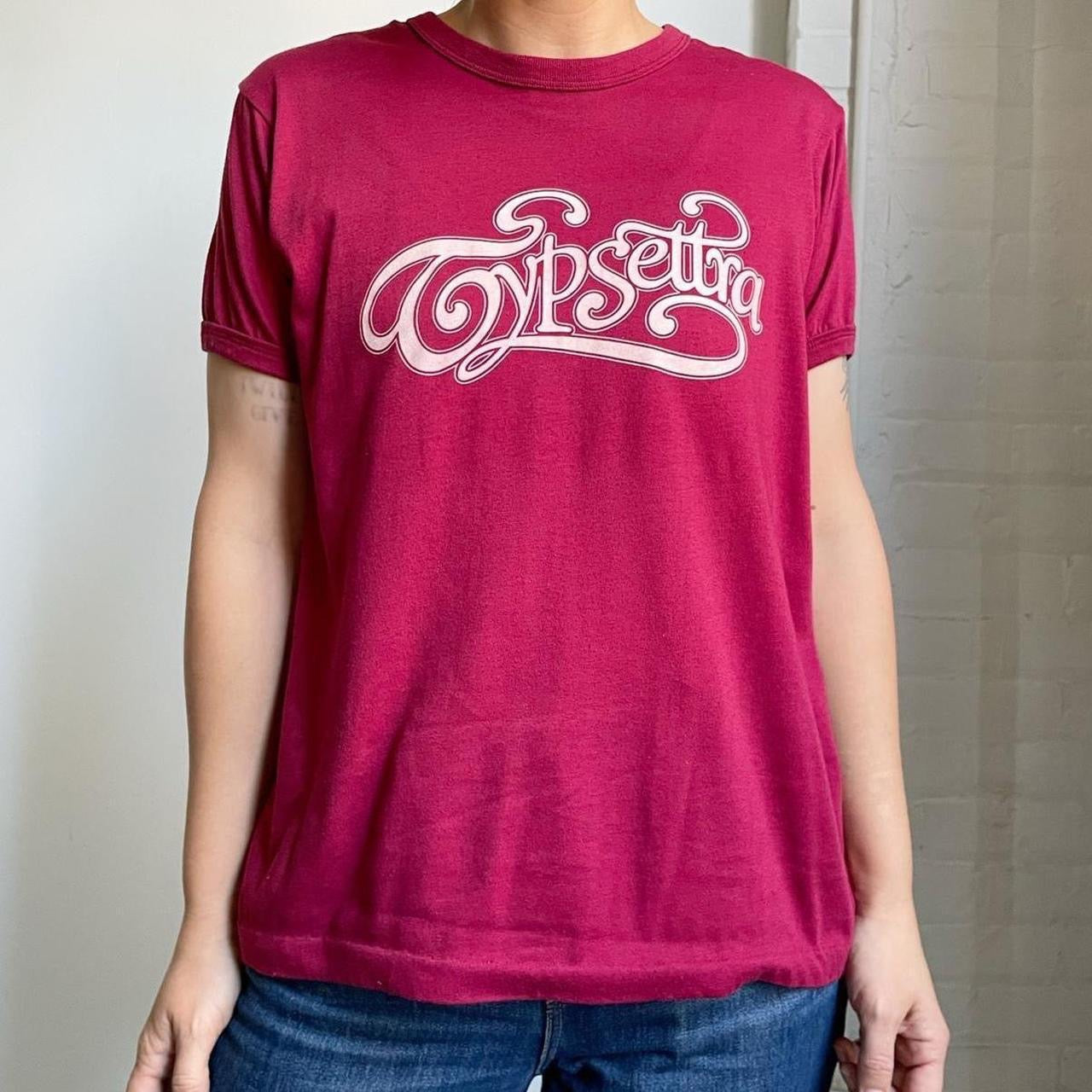 70s Vintage Typsettra Font Design T-shirt