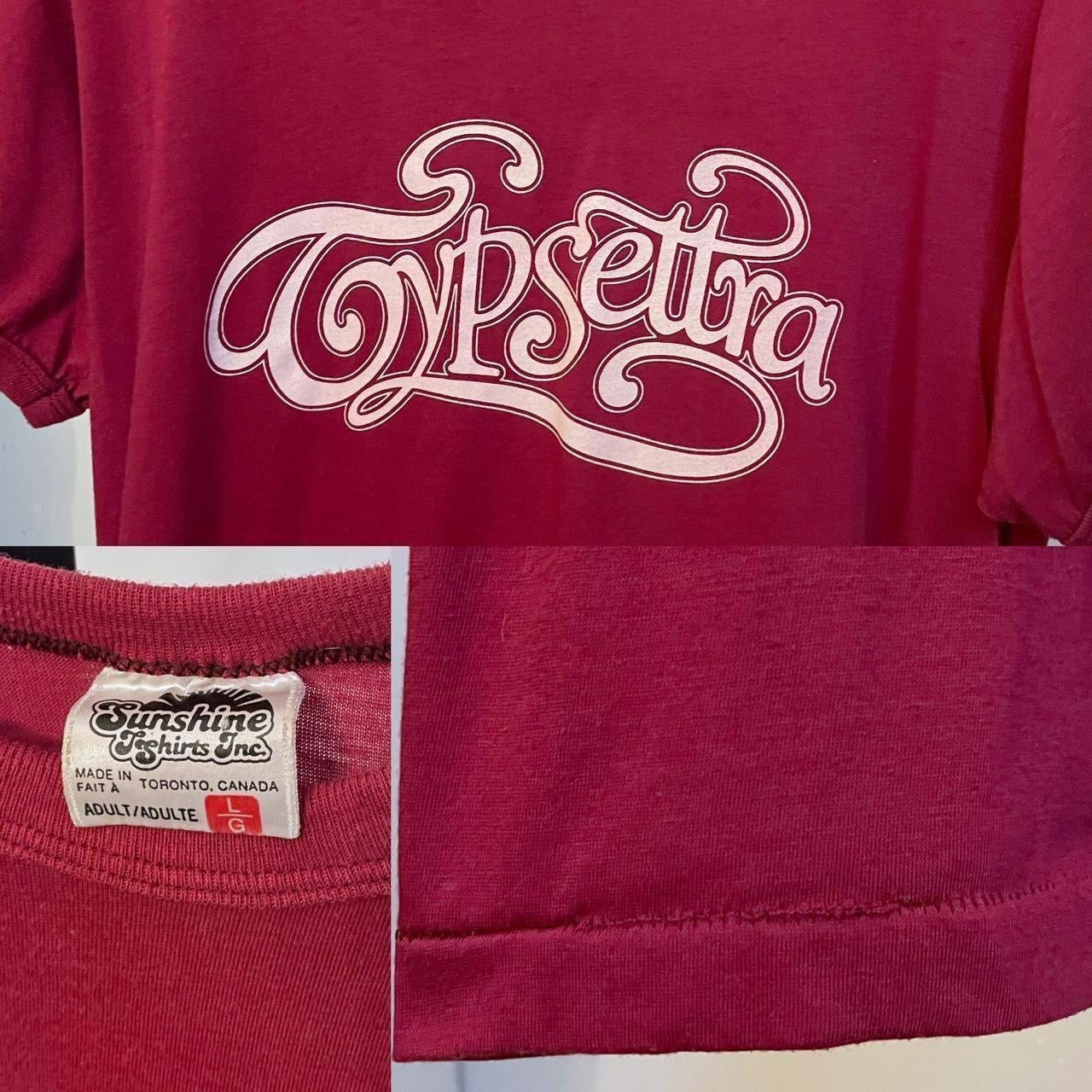 70s Vintage Typsettra Font Design T-shirt