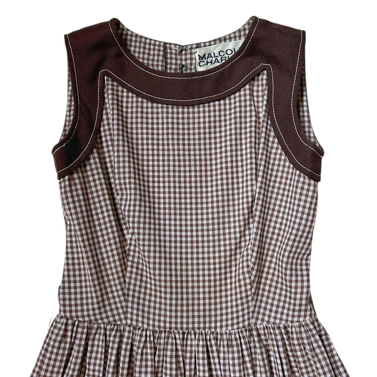 70s Vintage Malcolm Charles gingham dress