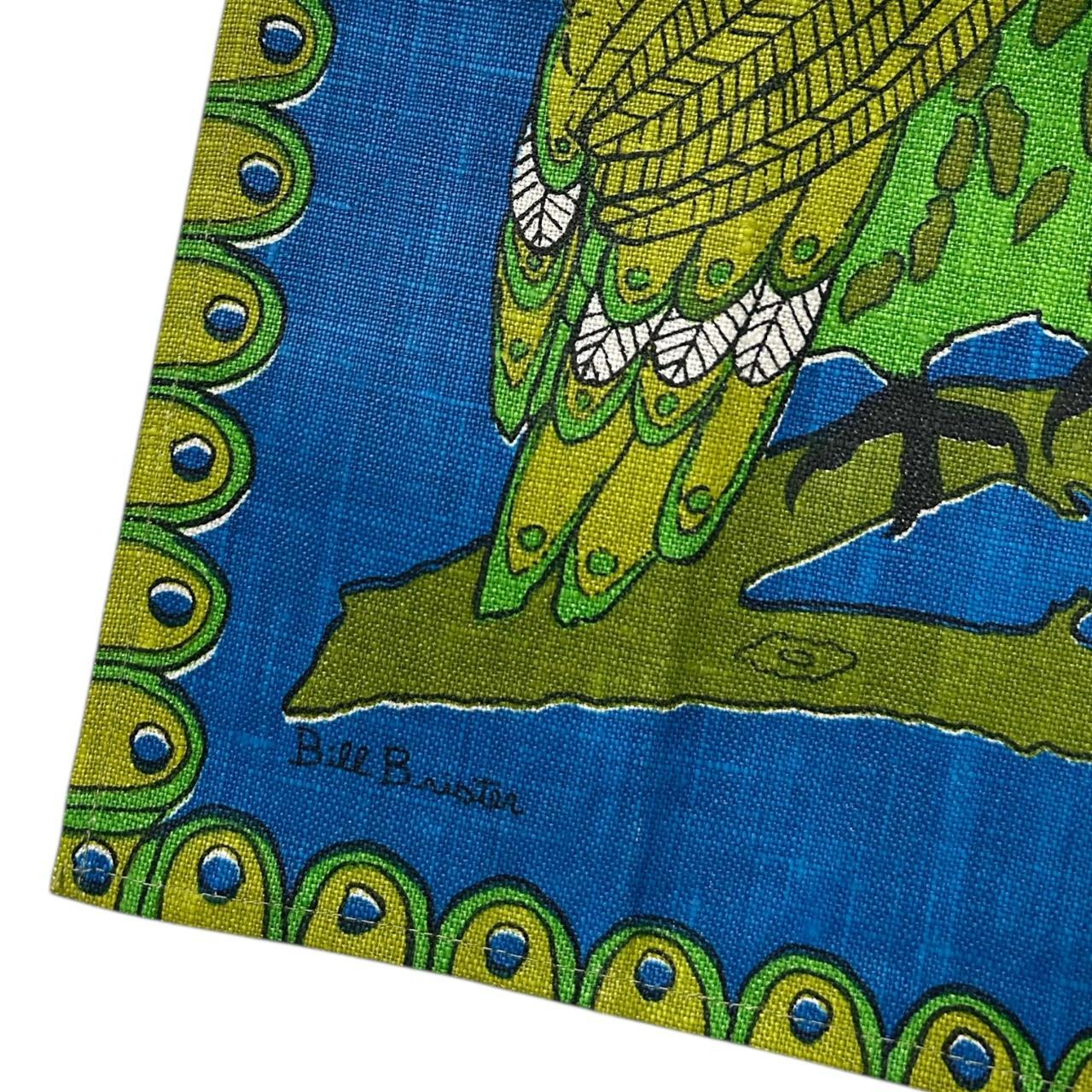 70s vintage owl art tea towel by Fallani & Cohn Inc.