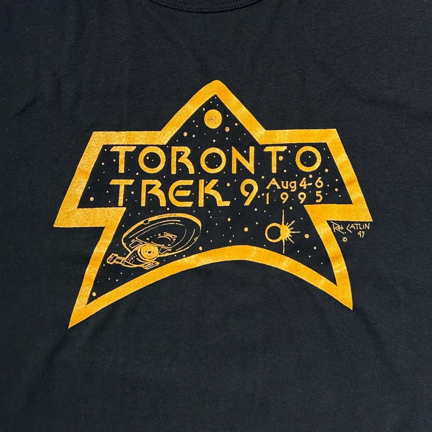 90s Vintage Toronto Trek 9 Sci-Fi Convention T-shirt 1995.
