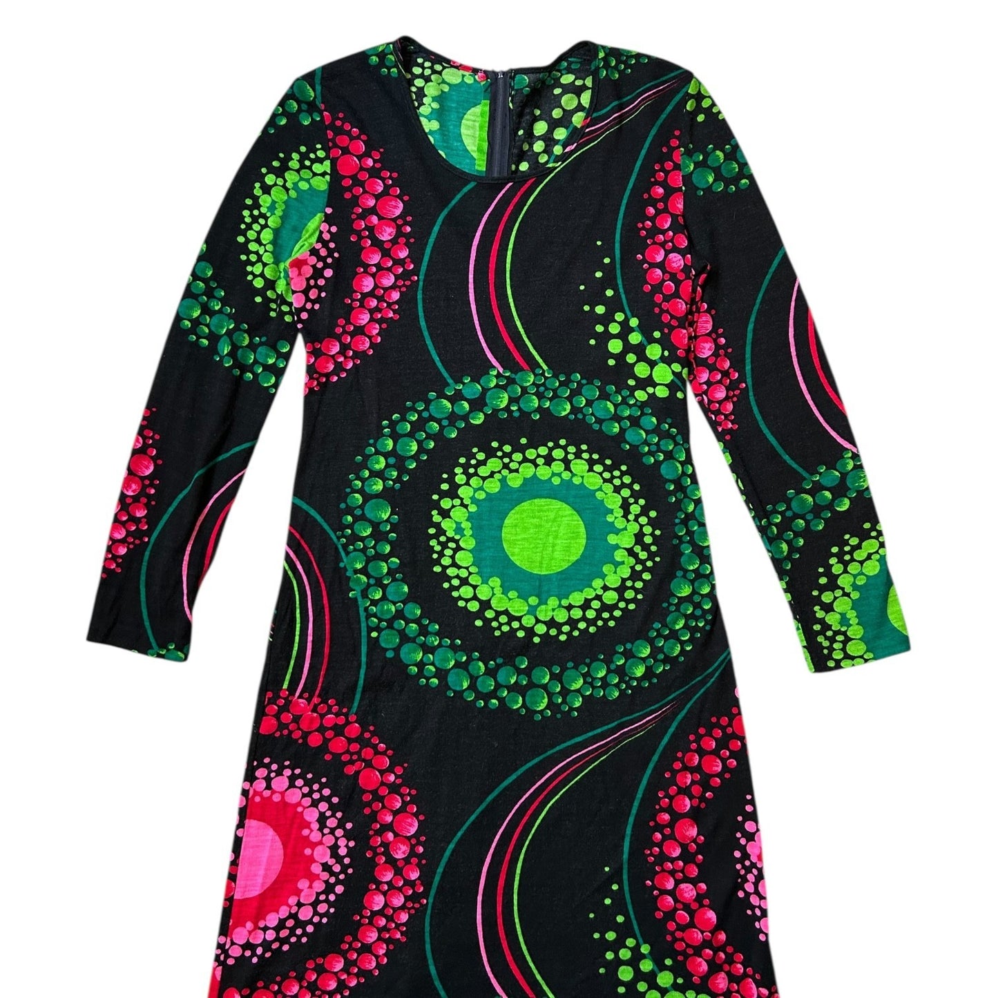 70s vintage psychedelic space print maxi dress.