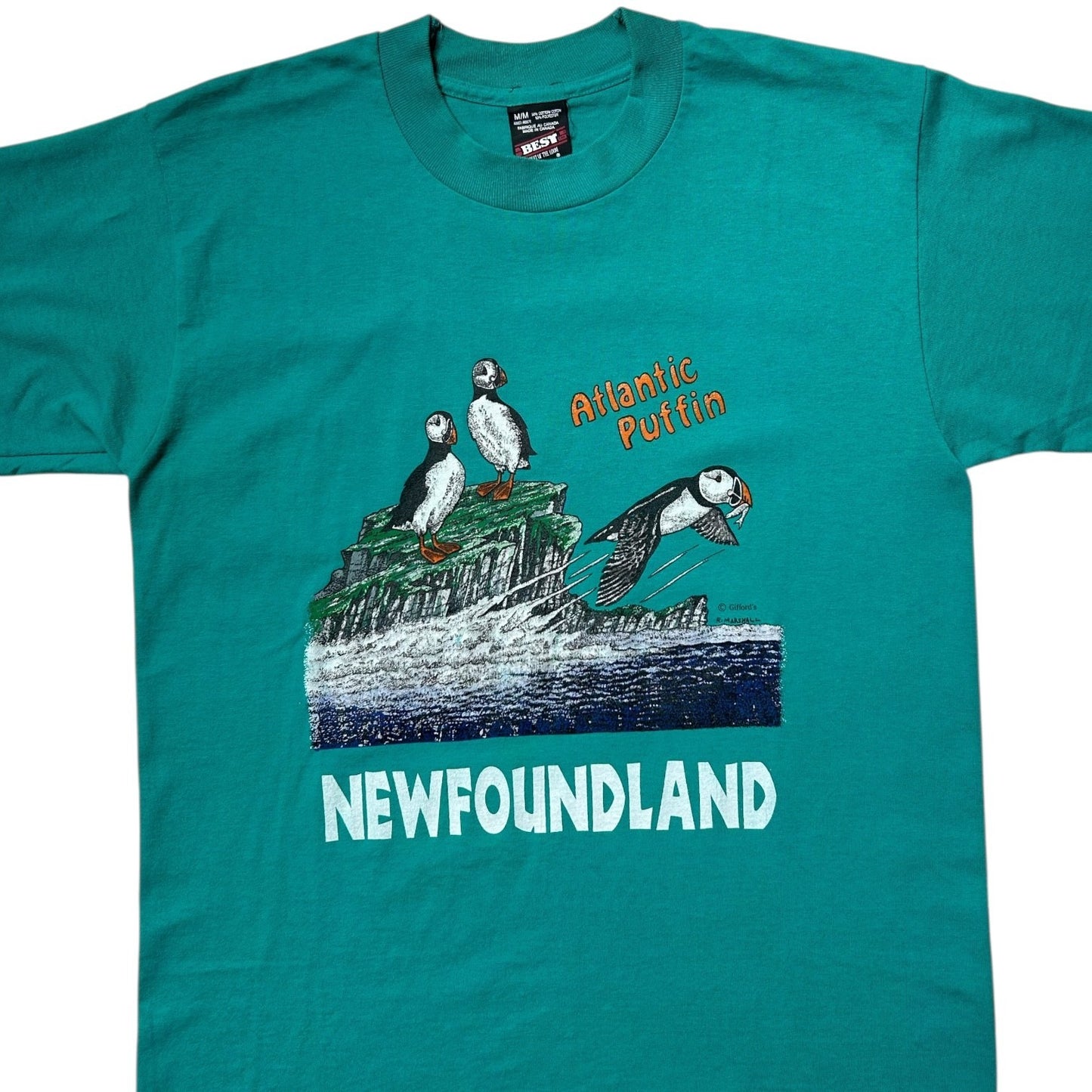 90s vintage Atlantic Puffin Newfoundland T-shirt.