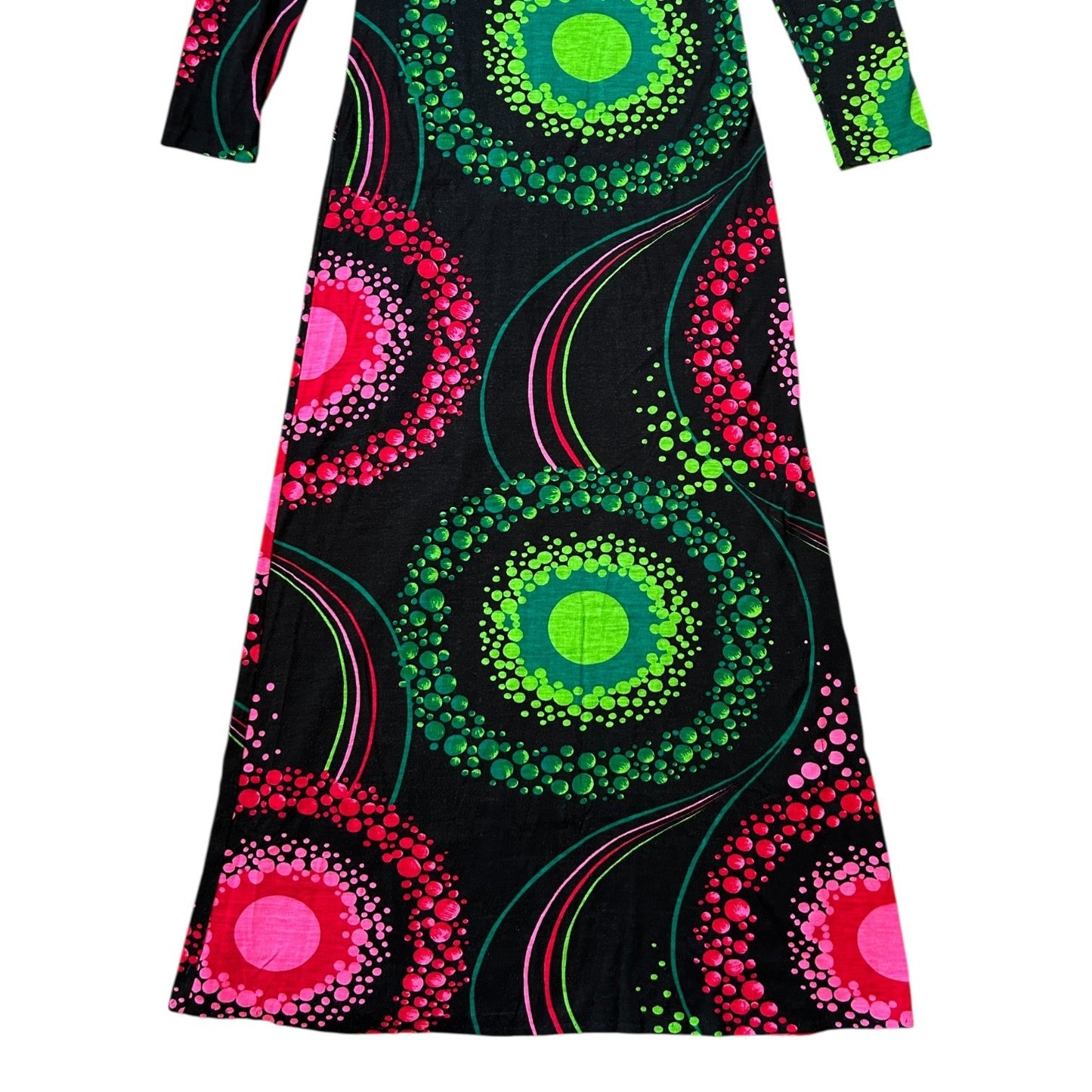 70s vintage psychedelic space print maxi dress.