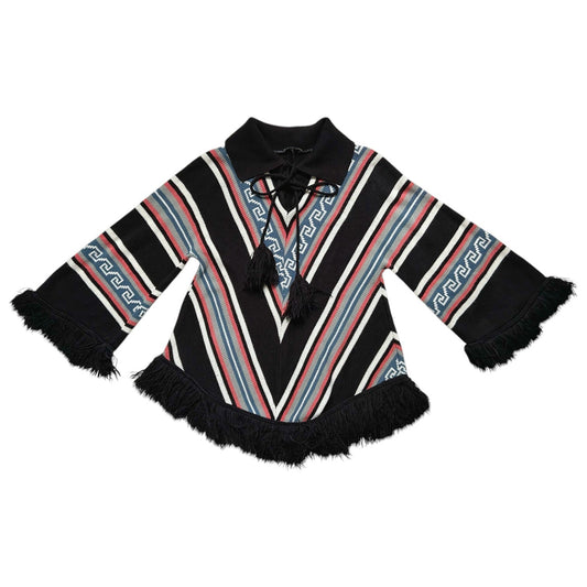 70s vintage bell sleeve hippy fringe sweater.