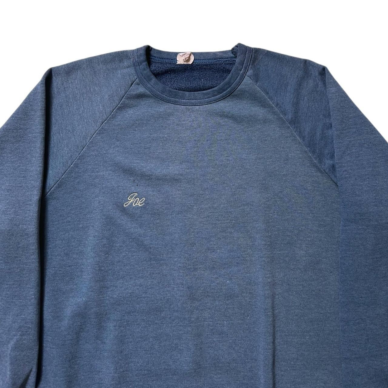70s vintage faded "Joe" embroidered sweatshirt.