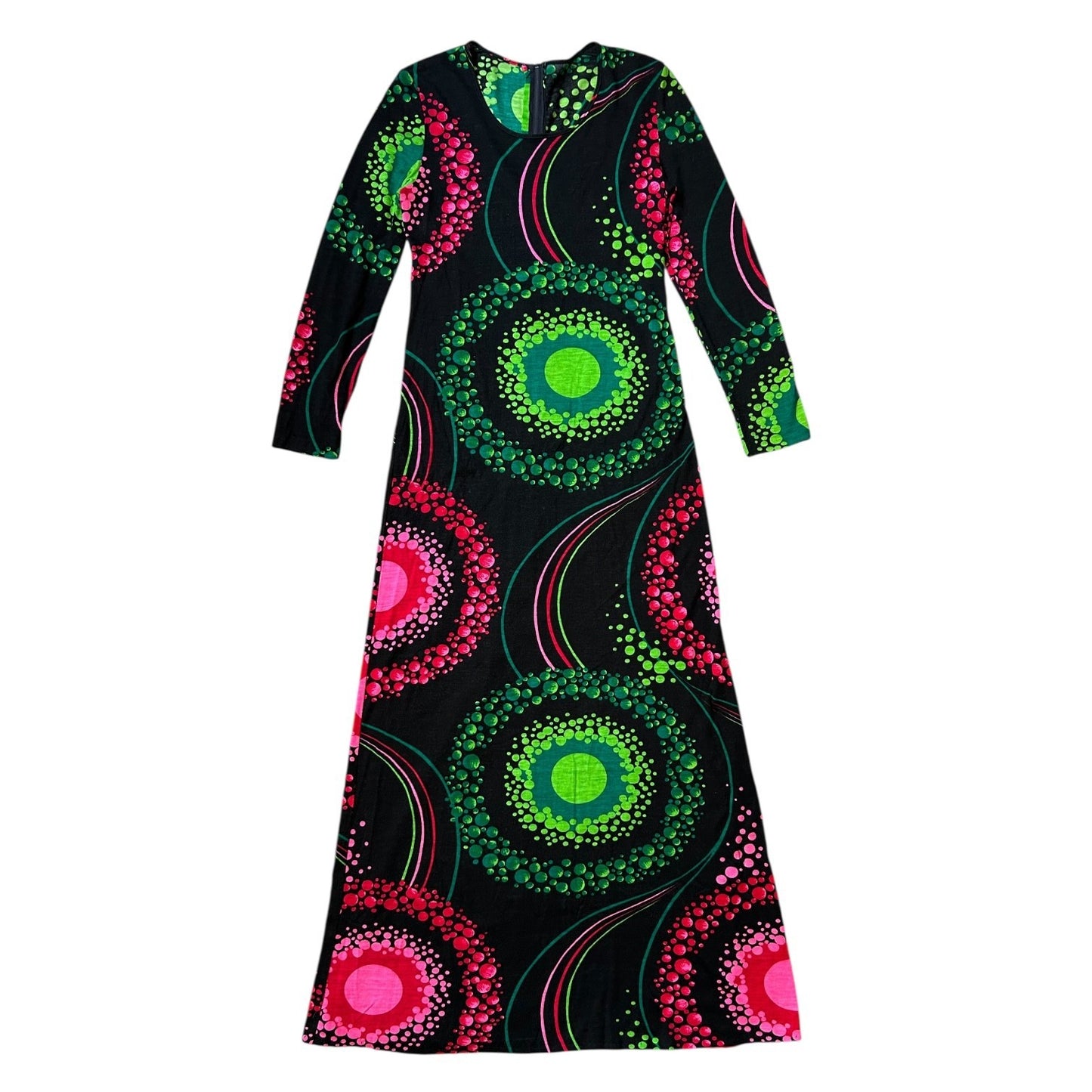 70s vintage psychedelic space print maxi dress.